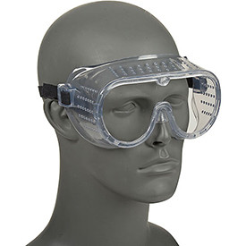 Mcr Safety B308782 R Economy Polyvinyl Chloride Strap Direct Ventilation General Purpose Goggle with Clear Frame and Clear Lens