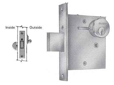 Baldwin 8560102 8560 Turn Piece / Cylinder Mortise Deadlock with 2-1/2" Backset, Oil Rubbed Bronze