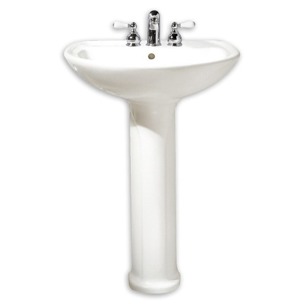 American Standard 236.411.020 0 Cadet Pedestal Top and Leg with 4-Inch Centerset Holes, White