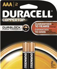 Duracell 681215  AAA Size Alkaline General Purpose Battery 2 AAA Carded Batteries