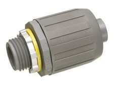 Arlington Industries 710009 Arlington -25 SNAP2IT Straight Connector for Liquid-Tight Conduit, Push-On Installation, 1/2-Inch, Non-Metallic, 25-Pack by