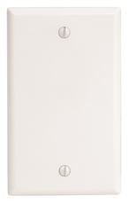 Leviton 609000  1-Gang No Device Blank Wallplate, Standard Size, Thermoset, Box Mount, White (Pack of 10)