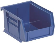 QUANTUM STORAGE SYSTEMS 159524 Quantum Storage Bin 5-3/8 " L, I.D.:4-3/4 " Lx3-7/16 " Wx2-13/16 " H Blue Carded