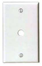 Leviton 100767  001-000 Standard Size Telephone/Cable Wall Plate, 1 Gang, 4-1/2 in L X 2-3/4 in W 0.22 in T, pack of 1, White
