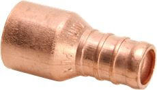 Zurn 101899 GIDDS- Pex Copper Sweat Female Adapter, 3/4" Female Sweat x 3/4" Barb, Lead Free