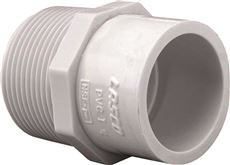 Mueller Industries 104157 Streamline - 1" x 3/4" PVC Schedule 40 Pressure Fitting - Male Slip x RMPT Adapter