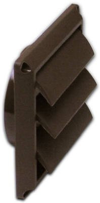 LAMBRO INDUSTRIES 272277  Lambro"dustries Plastic Louvered Vent Hood, 4", Brown