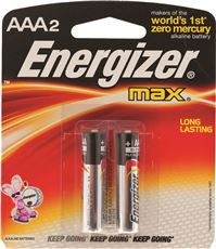 EVEREADY BATTERY 681008 Energizer Alkaline Batteries Size Aaa 1.5 V Blister 2ct (Pack of 24)