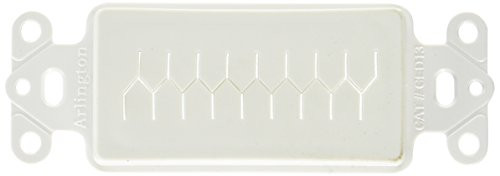 Arlington Industries 2477649 LVWP-1 Cable Entry Device with Slotted Cover, Low-Voltage Bracket and Wall Plate, White, 1-Pack