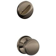 SCHLAGE F59AND620 F59 AND 620 Andover Interior Knob with Deadbolt, Antique Pewter (Interior Half Only)