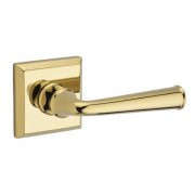 Baldwin ENFEDTSR003 EN.FED.TSR Federal Keyed Entry Single Cylinder Leverset with Traditional, Polished Brass