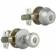 KWIKSET CP690T-26D 690 Tylo Entry Knob and Single Cylinder Deadbolt Combo, Satin Chrome, Pack of 6