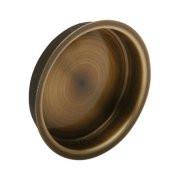 IVES 221B5 Brass Flush Finger Pull, 2-7/16"Dia x 7/16"Deep, Bore Hole: 2-1/8"