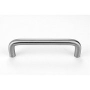 Don-Jo 16630 16 Solid Bar Stock Door Pull with Through Holes, Round, Satin Stainless Steel Finish, 8" Center-to-Center, 2-1/4" Projection, 1-1/2" Clearance
