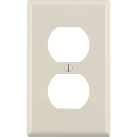 Leviton 2472794  Electrical Wall Plate, Duplex Receptacle, 1-Gang - Light Almond-2PK