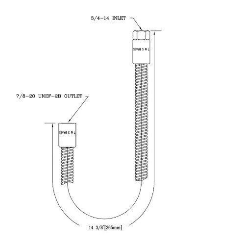 T&S Brass TB0020H2A Hose with 20 Flexible Stainless Steel and Less Handle