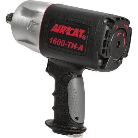 AirCat ACA1600-TH-A 3/4" Drive Composite Impact Wrench, Medium, Black & silver.