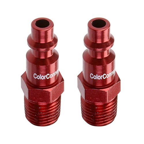 Legacy Manufacturing LEGA73440D-2PK ColorConnex Plug (2 Pack), Industrial Type D, 1/4 in. MNPT, Red -
