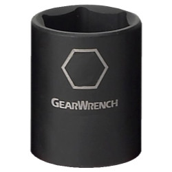 GearWrench KDT84508N 1/2" Drive 6 Point Standard Impact SAE Socket 7/8", Black