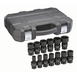 GearWrench KDT84938N 3 Piece 1/2" Drive 6 Point SAE Universal Impact Socket Set