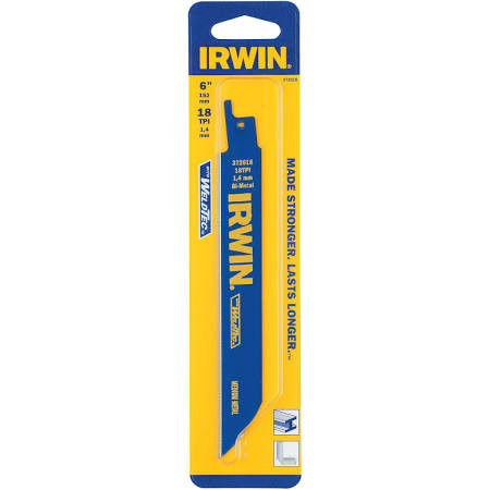 Vise Grip HAN372618B Metal Cutting Reciprocating Saw Blades - irwin 6" reciprocating saw blade 18 tpi (25 pack