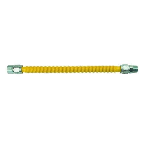 T&S Brass BCSSB2118 BrassCraft ProCoat 3/4" FIP x 3/4" MIP x 18" Stainless Steel Gas Connector 3/4" I.D. (290,900 BTU)