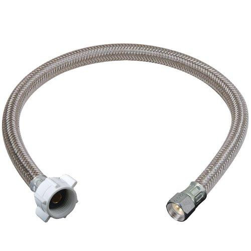 T&S Brass BBF312DLF Brass Craft 1/2-Inch Flare by 7/8-Inch Ballcock by 2-Inch Brass Craft Toilet Connector, White