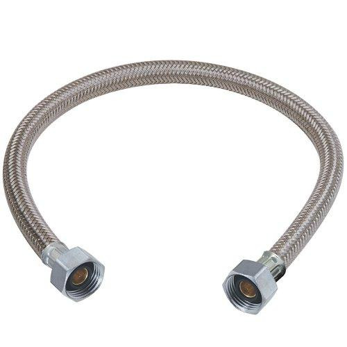 T&S Brass BB830AF Brass Craft 1/2-Inch FIP by 1/2-Inch FIP by 30-Inch Brass Craft Faucet Connector, Braided polymer tube