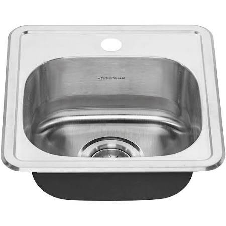 American Standard 22SB.6151511S.075  Colony Top Mount Ada 15x15 single Bowl Stainless Steel 1-Hole Kitchen Sink