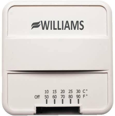 Williams Comfort Products P322016 Wall Mount Thermostat, 1V, Surface