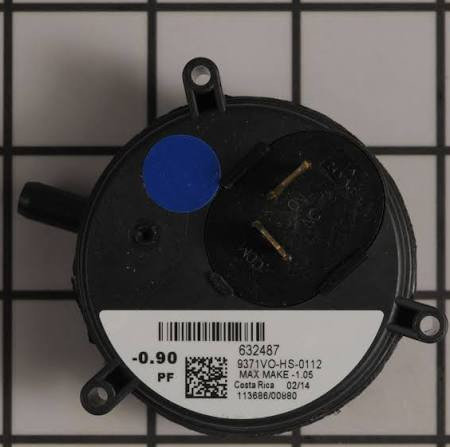 Nordyne 632487R "-0.90""WC SPST PRESSURE SWITCH "