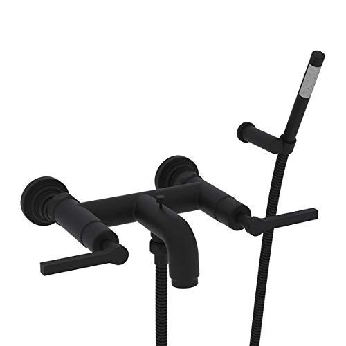 Rohl A2202LMMB Rohl Lombardia And Avanti Exposed Wall Mounted Tub Shower Mixer In Matte Black With