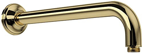 Rohl 105053 SPECIAL ORDER ONLY NON-CANCELABLE AND NON-RETURNABLE WALL MOUNTED SHOWER ARM 12^ BRASS 1^ DIAMETER 1/2^M x 1/2^M NPT IN UNLACQUERED BRASS