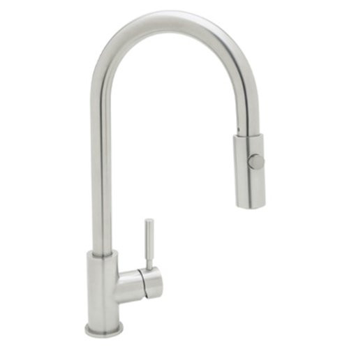 Rohl R7520SS Rohl Modern Lux Single Side Lever Stainless Steel Pulldown Kitchen Faucet In Brushed Stainless