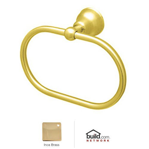 Rohl 116704 CIS4 Cisal 8" Towel Ring, Inca Brass