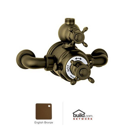 Rohl U.5552X-EB Perrin & Rowe Edwardian Exposed Thermostatic Mixer In English Bronze With Cross