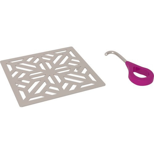 Rohl DC3144STN Rohl Decorative Shower Drain Mosaic 5" Decorative Drain Cover In Satin Nickel With