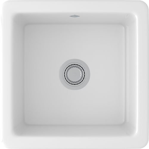 Rohl RC1818WH Shaws Classic Shaker Single Bowl Undermount Or Drop In White Fireclay Kitchen Or Bar/Food