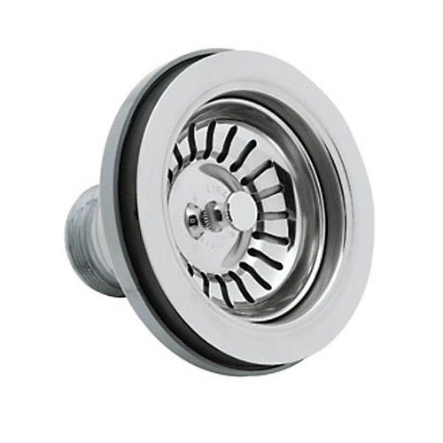 Rohl 115203 Basket Strainer Without Pop-Up Manual Operation, Polished Chrome by