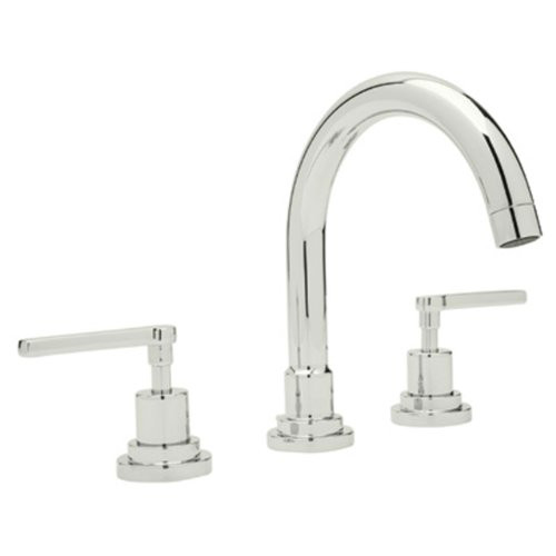 Rohl A2228LMPN-2 Rohl Lombardia Bath Widespread Lavatory Faucet In Polished Nickel With 8 1/2" Spout