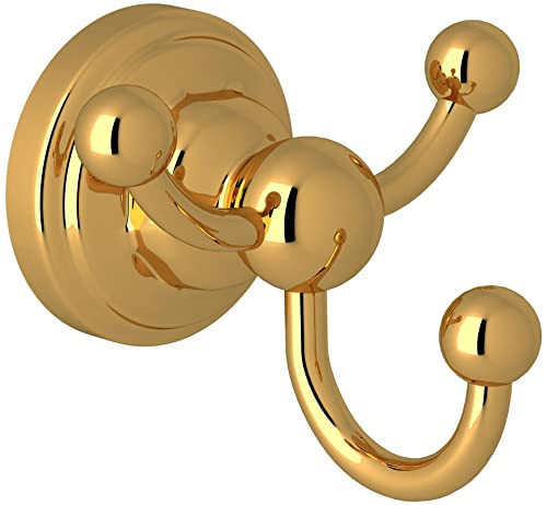 Rohl 106098 SPECIAL ORDER ONLY NON-CANCELABLE AND NON-RETURNABLE PERRIN & ROWE TRIPLE ROBE HOOK IN UNLACQUERED BRASS (NOT A STOCK ITEM)
