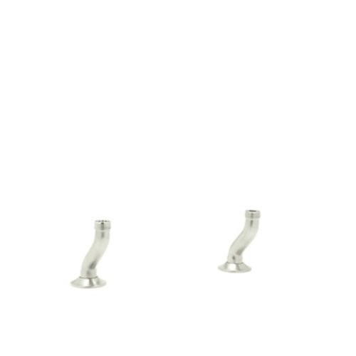 Rohl 102853 Perrin and Rowe Pair of Eccentric Deck Unions for Bridge Faucets U.4790X and U.4791L in Polished Nickel