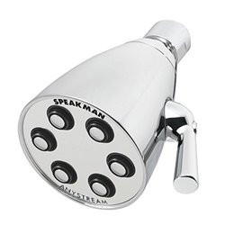 SPEAKMAN SS2252MB S-2252 Signature Icon Anystream Adjustable High Pressure Shower Head-1.75 GPM Solid Brass Replacement Bathroom Showerhead, Polished Chrome, 2.5