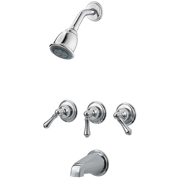 Pfister PLG0181BC 01 Series Three Handle Tub And Shower Chrome LG0181BC.