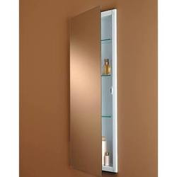 Jensen R868P34WH 16X36 Recess Mount Metal Medicine Cabinet With A Frameless Beveled Mirror And 3 Adjustable Steel Shelves