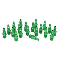 Milton Industries MIL777AC-20 ColorFit Plugs, A-style Green, Box of 20.