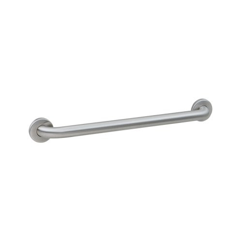 Bobrick 5806x48  304 Stainless Steel Straight Grab Bar with Concealed Mounting and Snap Flange, Satin Finish, 1-1/4" Diameter x 48" Length