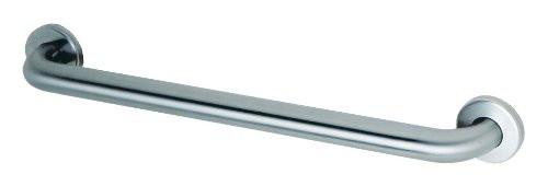 Bobrick 6806x48  304 Stainless Steel Straight Grab Bar with Concealed Mounting Snap Flange, Satin Finish, 1-1/2" Diameter x 48" Length