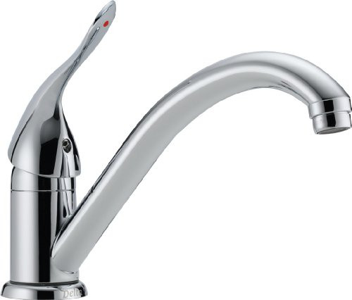 Delta 101LF-HDF Commercial Classic Single Handle Centerset Kitchen Faucet, Chrome
