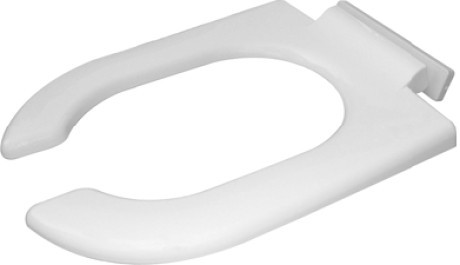 Duravit 64310000 Seat ring Starck 3, white,, open-front, 2-piece, hinges ss, White Alpin